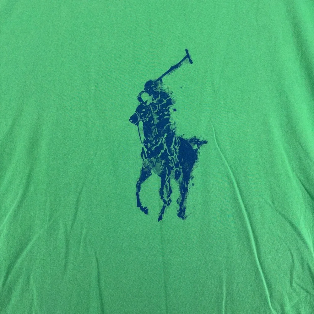 Polo Ralph Lauren Mens 3XLT Green Paint Splatter Big Pony Short Sleeve T-Shirt